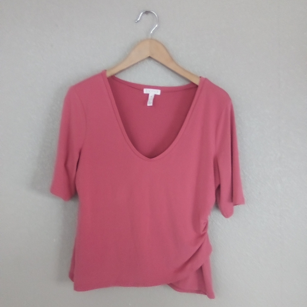 Women's V-Neck Pink Top ( Bag Y )